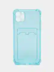 Бирюзовый чехол для iPhone 11 Pro Max, с карманом для карт