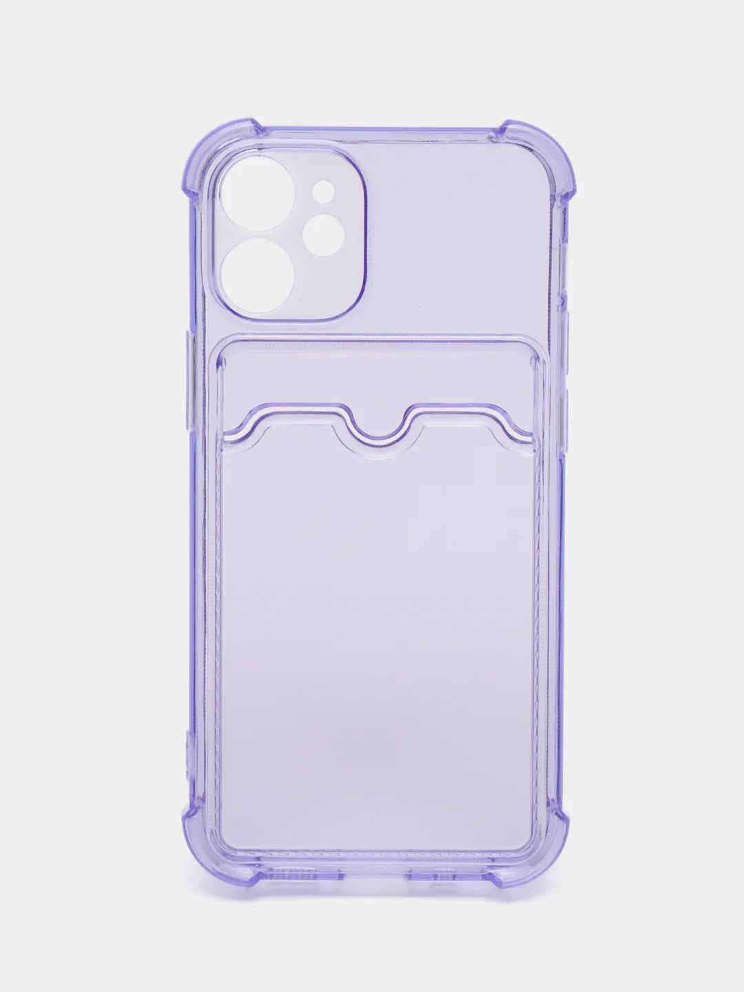 Лавандовый чехол для iPhone 12 Mini, с карманом для карт
