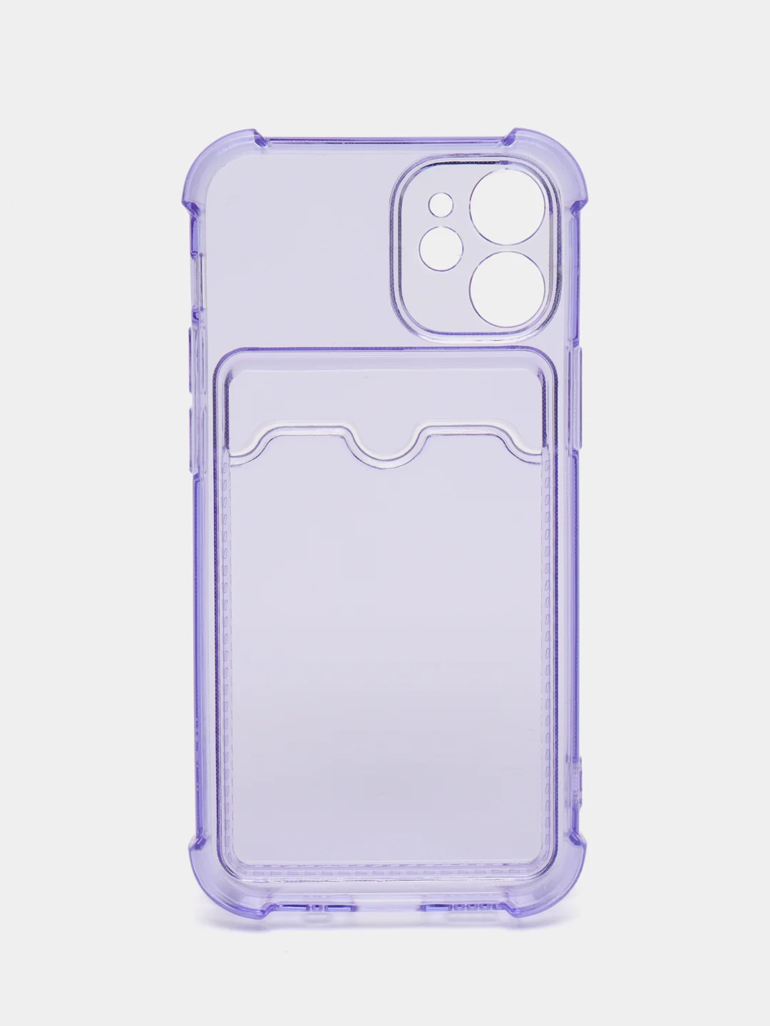 Лавандовый чехол для iPhone 12 Mini, с карманом для карт