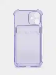Лавандовый чехол для iPhone 12 Mini, с карманом для карт