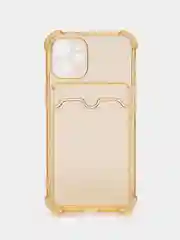 Бронзовый чехол для iPhone 12 Mini, с карманом для карт