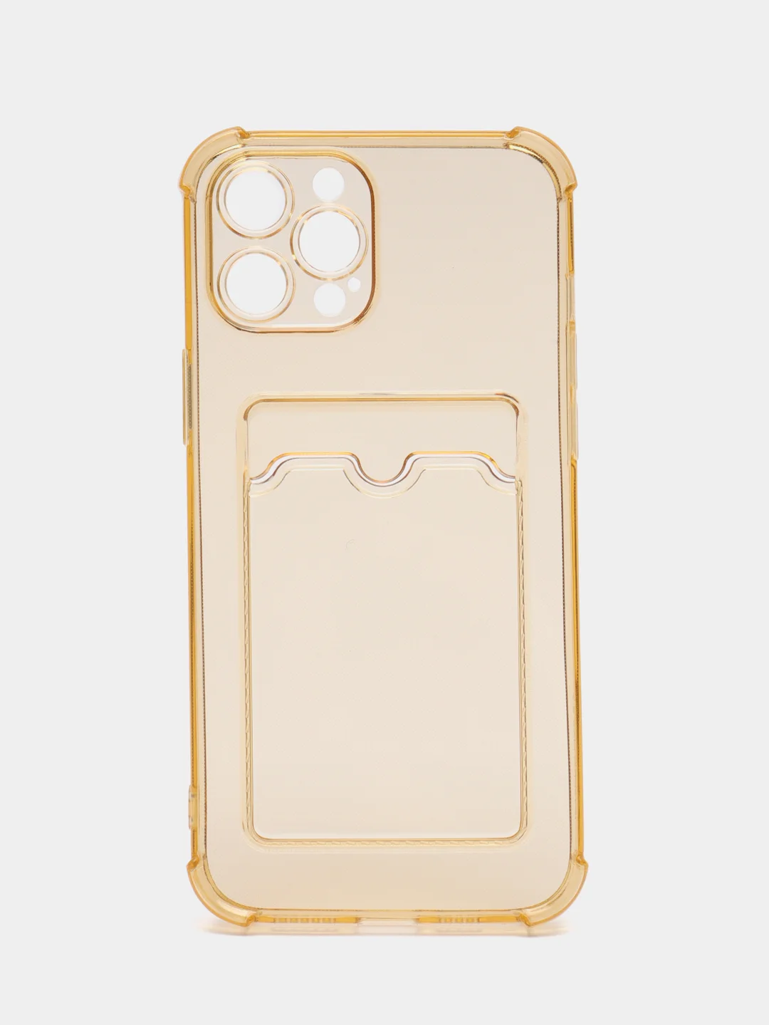 Бронзовый чехол для iPhone 12 Pro Max, с карманом для карт