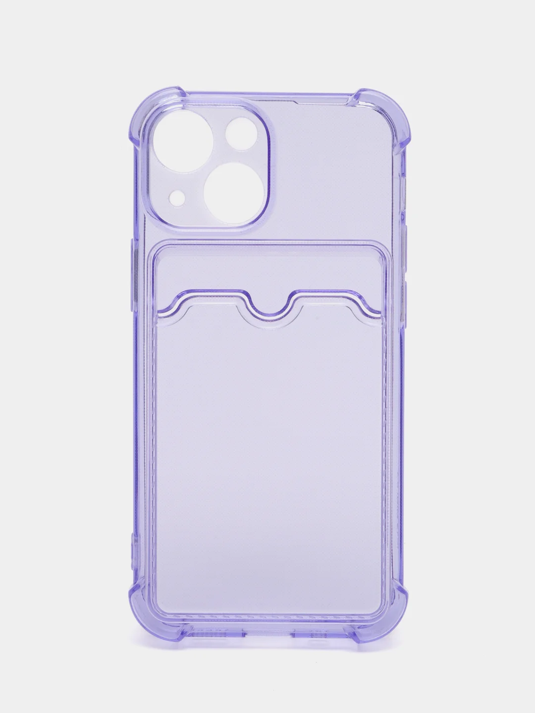 Лавандовый чехол для iPhone 13 Mini с карманом для карт