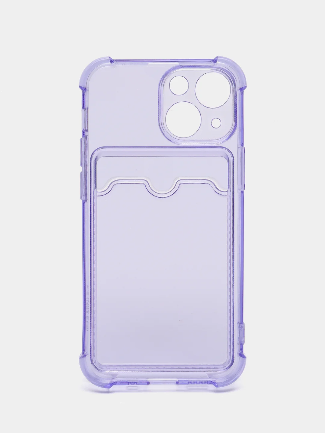 Лавандовый чехол для iPhone 13 Mini с карманом для карт