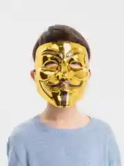 Золотой новогодние карнавальные маски