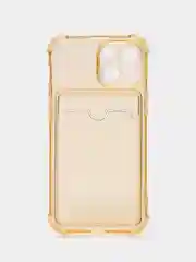 Бирюзовый чехол для iPhone 13 Mini с карманом для карт