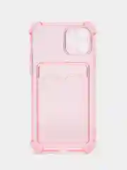 Розовый чехол для iPhone 11 Pro, с карманом для карт