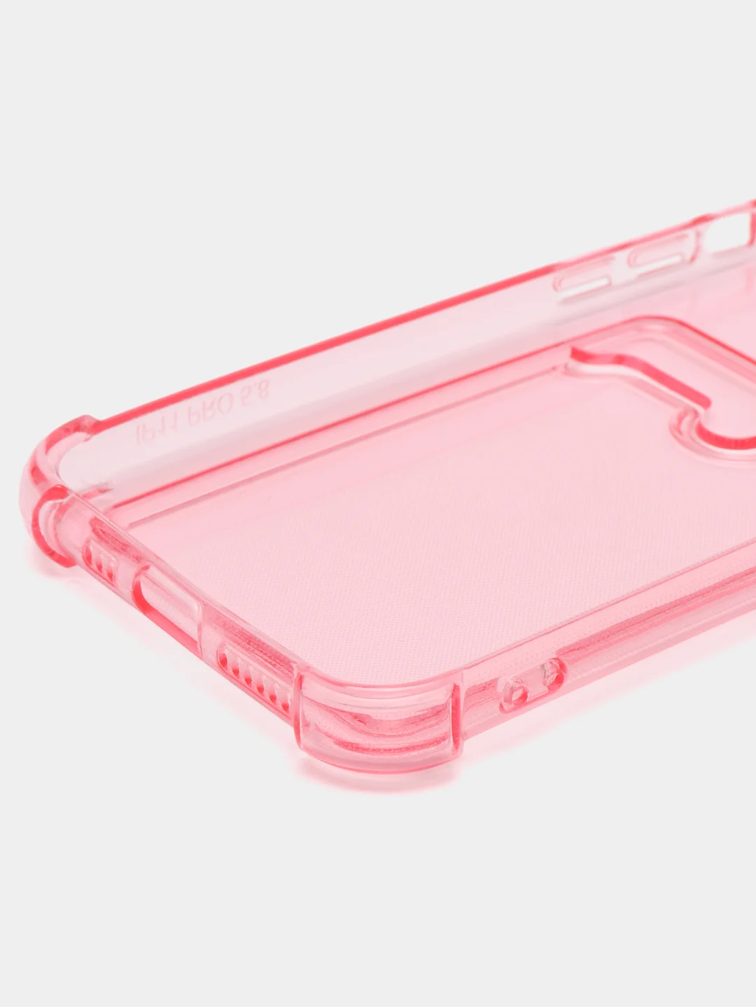 Розовый чехол для iPhone 11 Pro, с карманом для карт