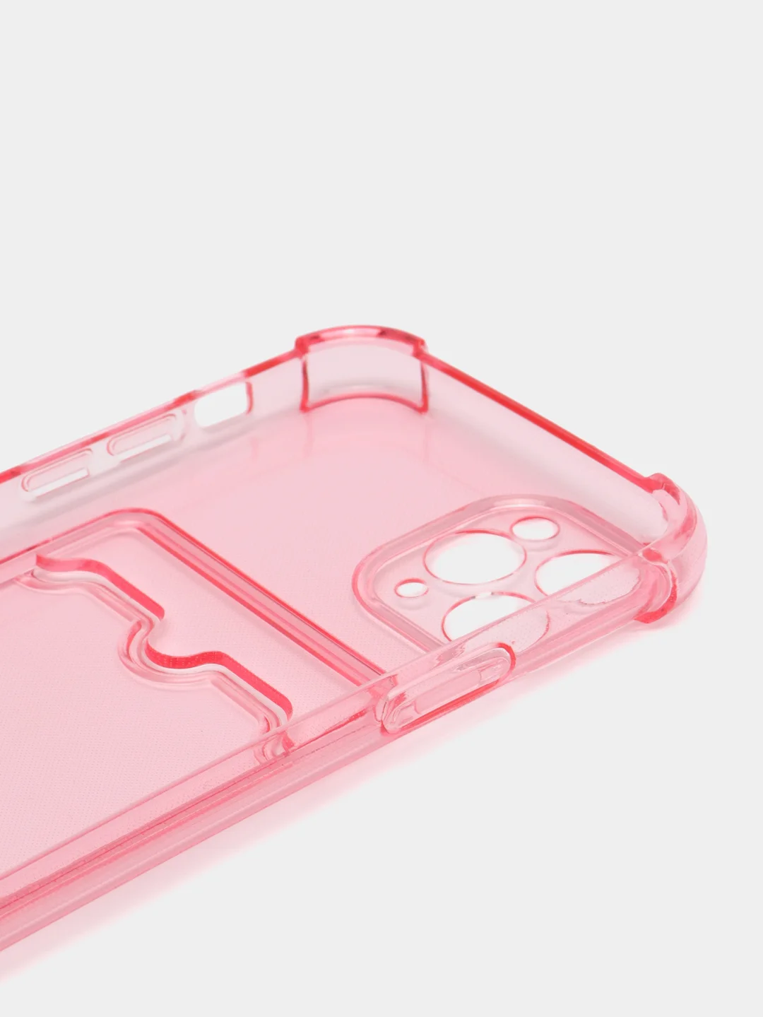 Розовый чехол для iPhone 11 Pro, с карманом для карт