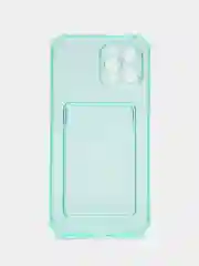Салатовый чехол для iPhone 12 Pro Max, с карманом для карт