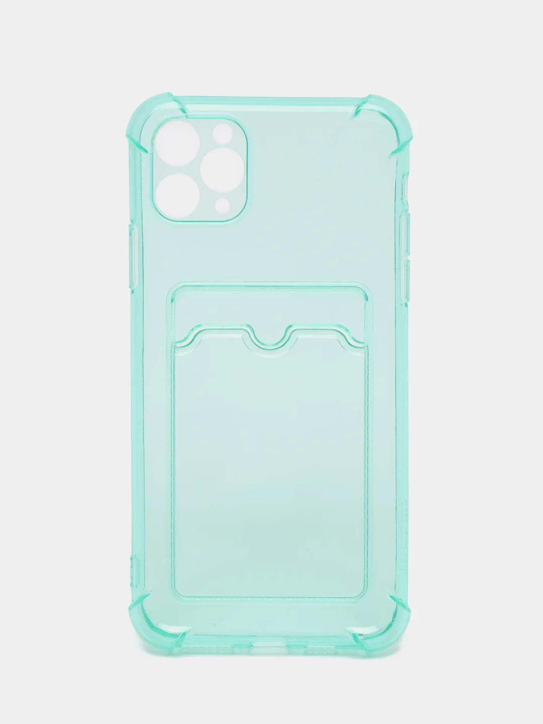 Салатовый чехол для iPhone 11 Pro Max, с карманом для карт