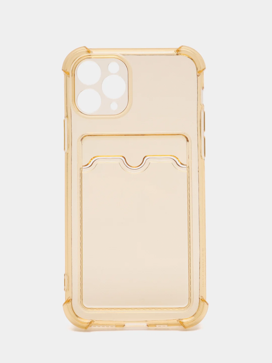 Бронзовый чехол для iPhone 11 Pro, с карманом для карт