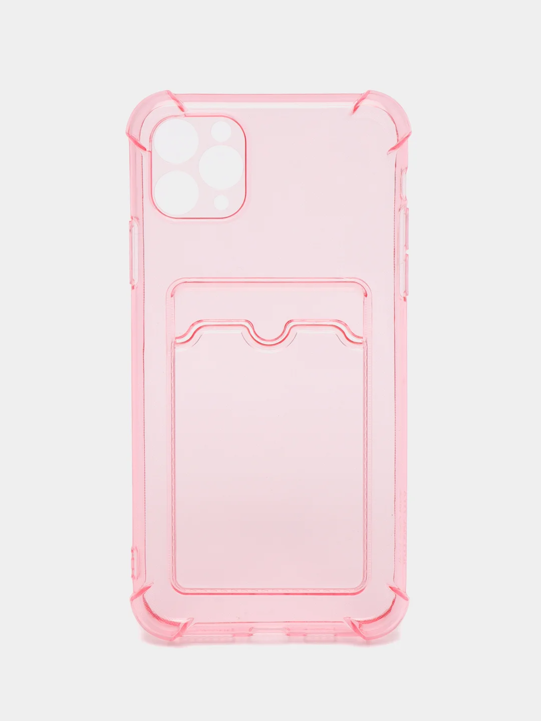 Розовый чехол для iPhone 11 Pro Max, с карманом для карт