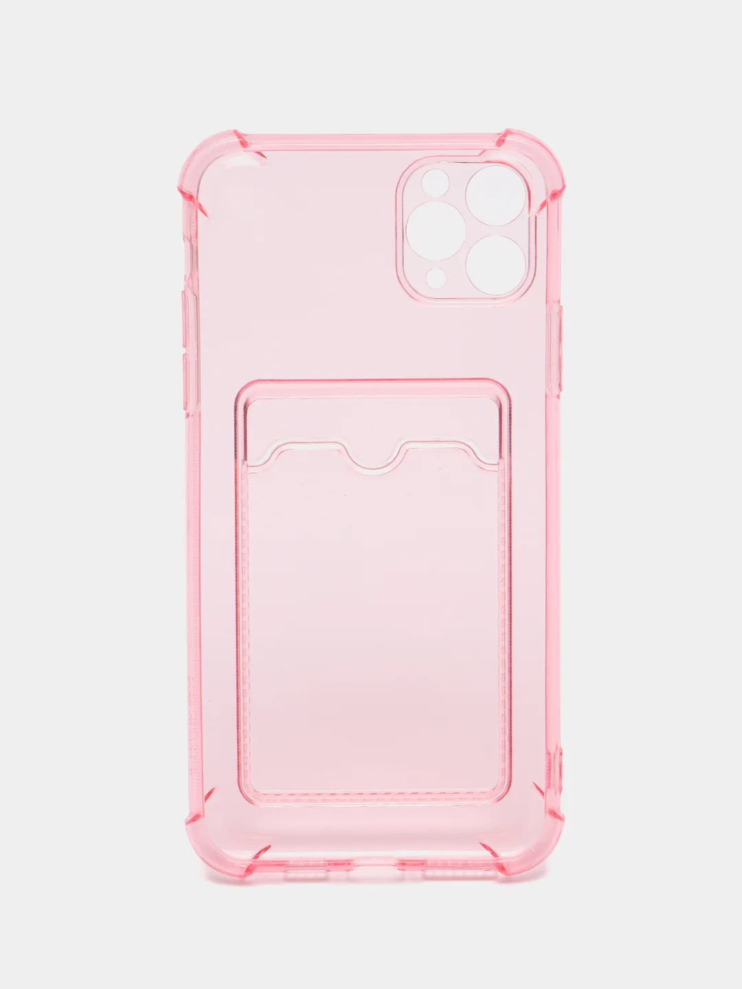 Розовый чехол для iPhone 11 Pro Max, с карманом для карт