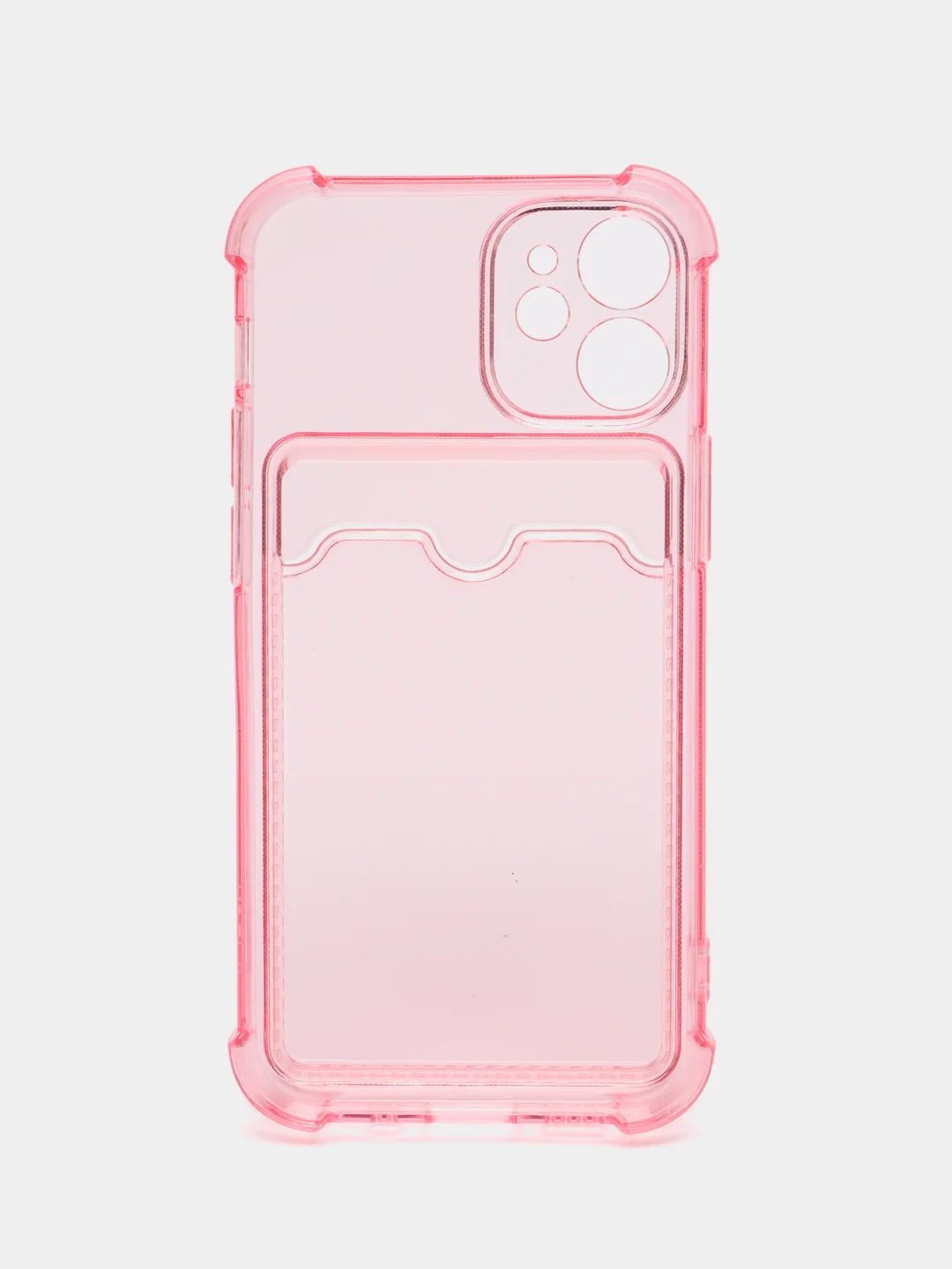 Розовый чехол для iPhone 12 Mini, с карманом для карт