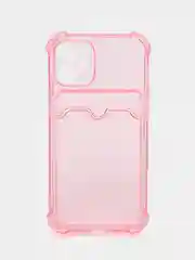 Розовый чехол для iPhone 12 Mini, с карманом для карт