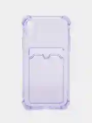 Лавандовый чехол для iPhone XR, с карманом для карт