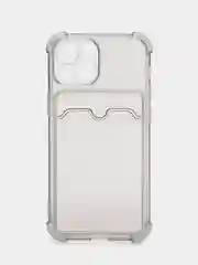 Серый чехол для iPhone 13 Mini с карманом для карт