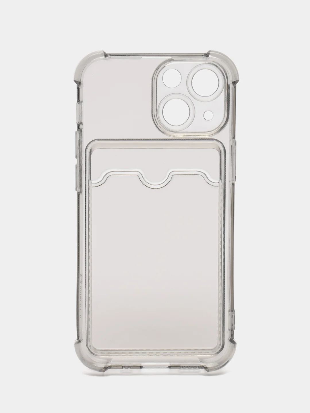 Серый чехол для iPhone 13 Mini с карманом для карт