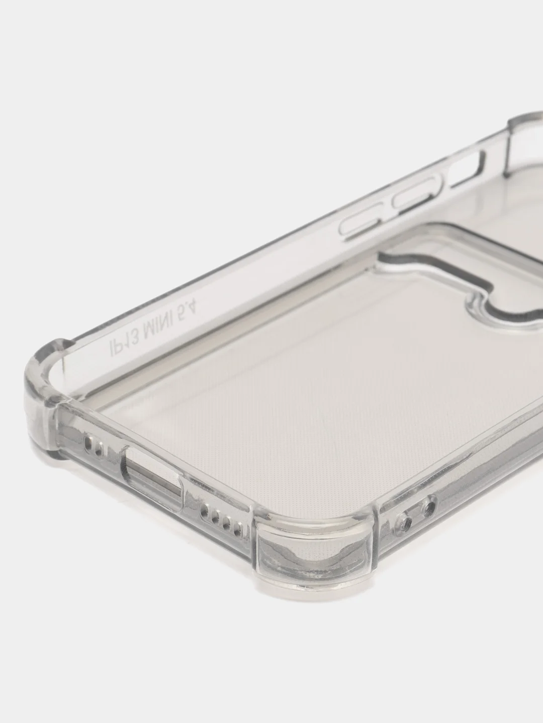 Серый чехол для iPhone 13 Mini с карманом для карт