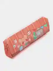 Красный пенал школьный "Мультик", для канцелярии