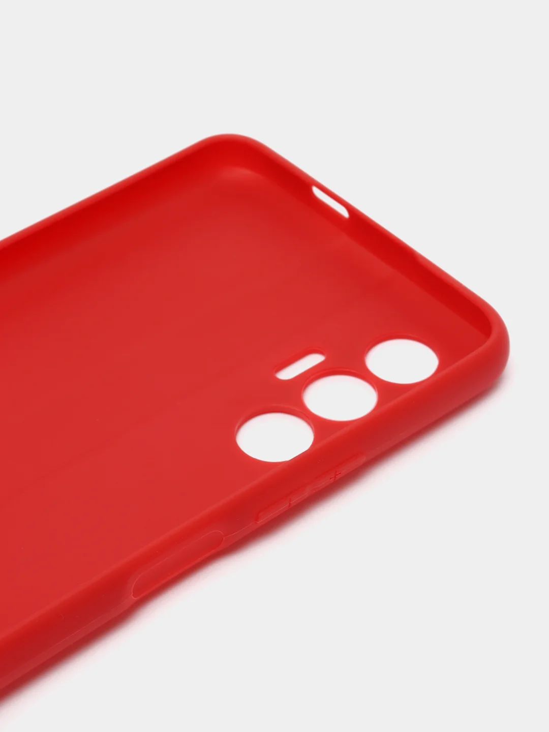 Красный чехол для Tecno Pova 3, силиконовый, цветной, матовый