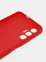 Красный чехол для Tecno Pova 3, силиконовый, цветной, матовый