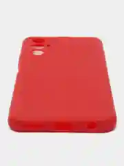 Красный чехол для Tecno Pova 3, силиконовый, цветной, матовый