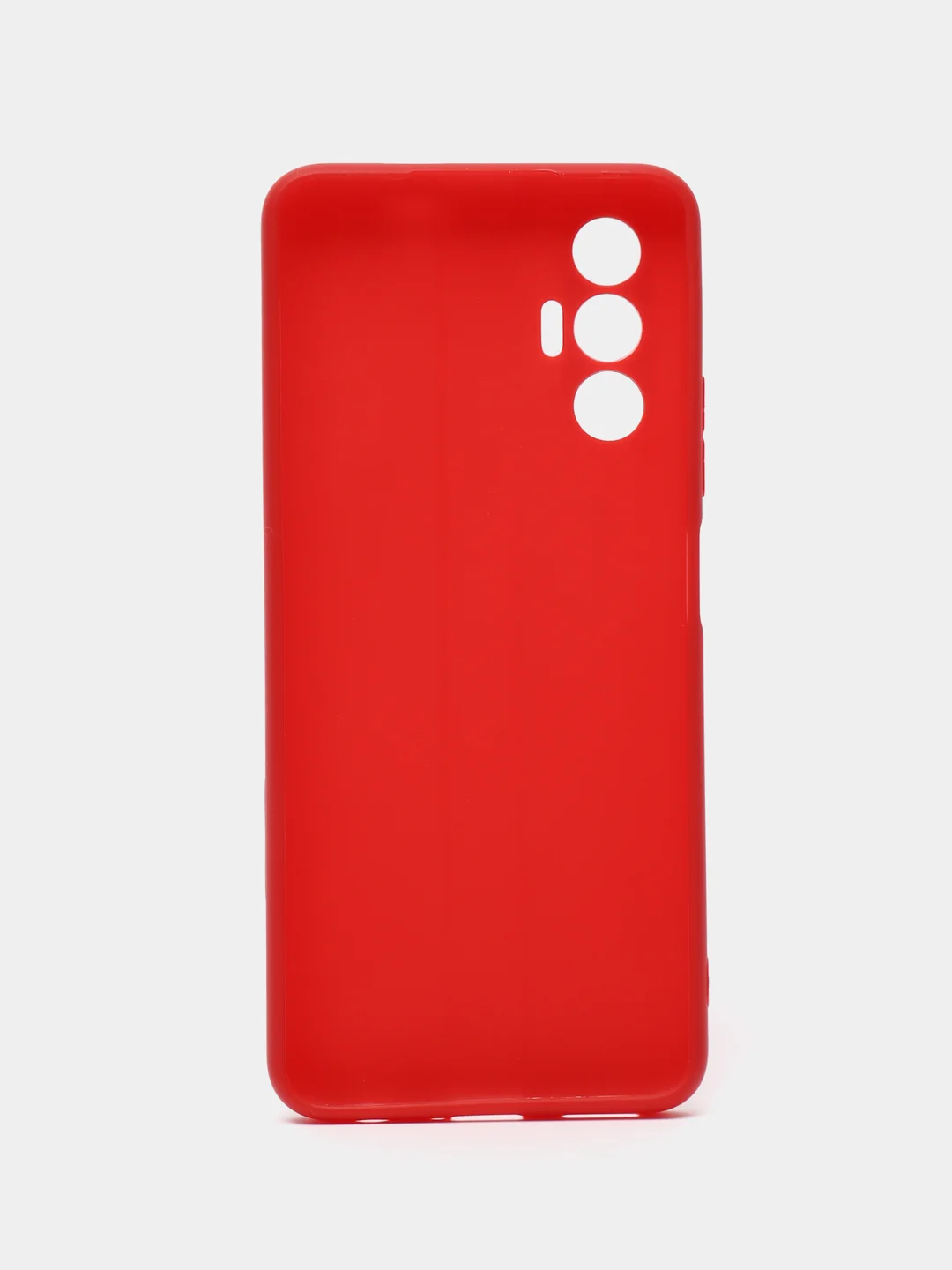 Красный чехол для Tecno Pova 3, силиконовый, цветной, матовый