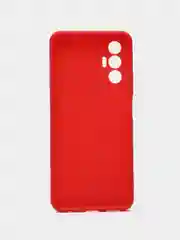Красный чехол для Tecno Pova 3, силиконовый, цветной, матовый