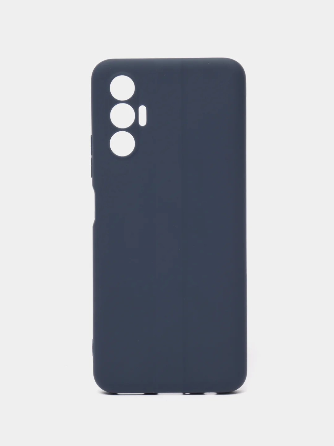 Темно-синий чехол для Tecno Pova 3, силиконовый, цветной, матовый
