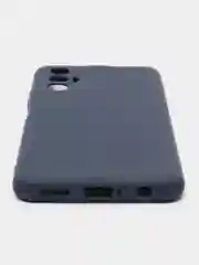 Темно-синий чехол для Tecno Pova 3, силиконовый, цветной, матовый