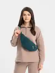 Зеленый вельветовая поясная сумка, унисекс, бананка