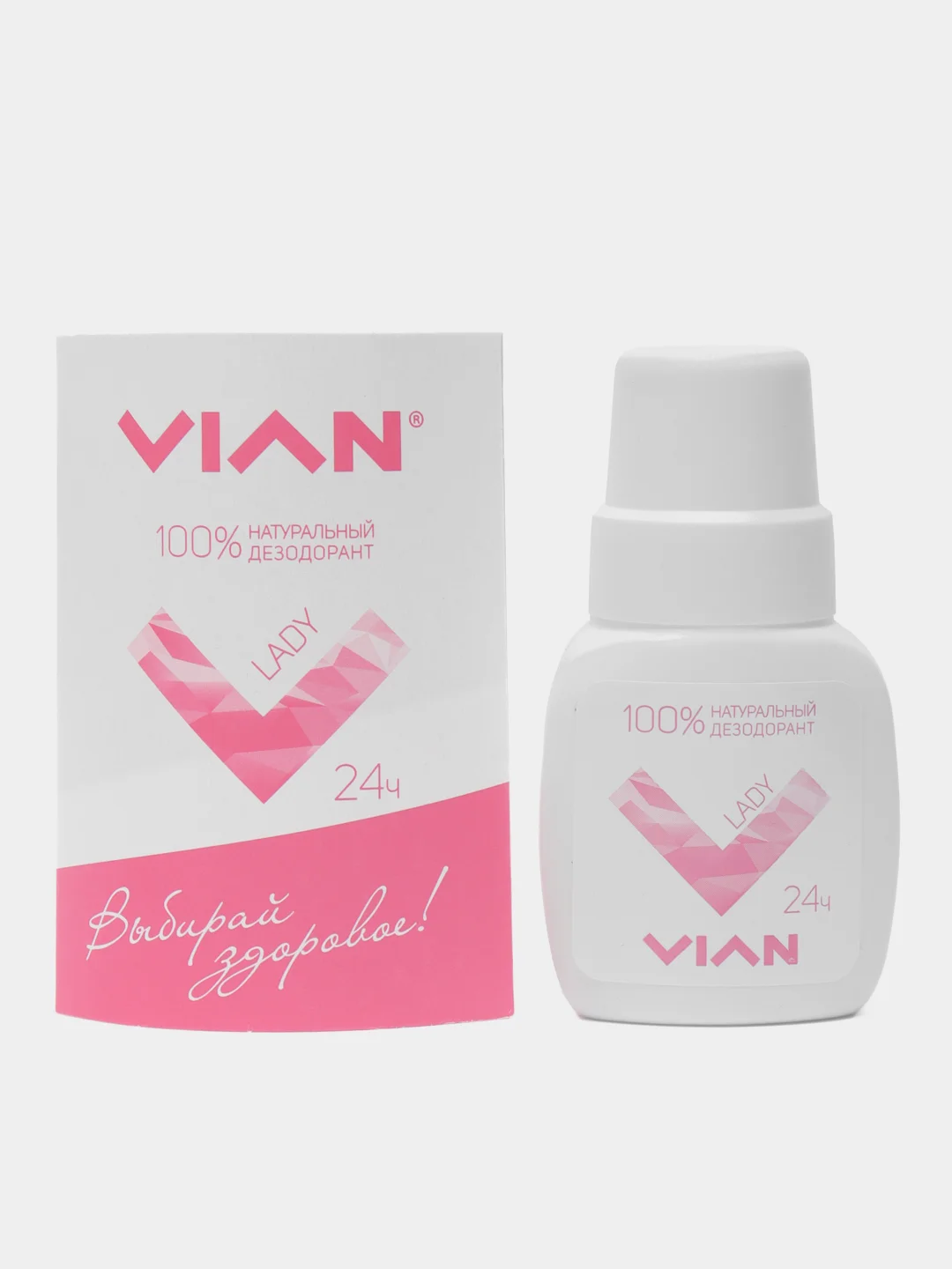 Розовый натуральный концентрированный дезодорант VIAN