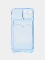 Синий чехол для iPhone 13 Mini с карманом для карт