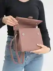 Коралловый меланж сумка-клатч женская, с ремнем на плечо, экокожа
