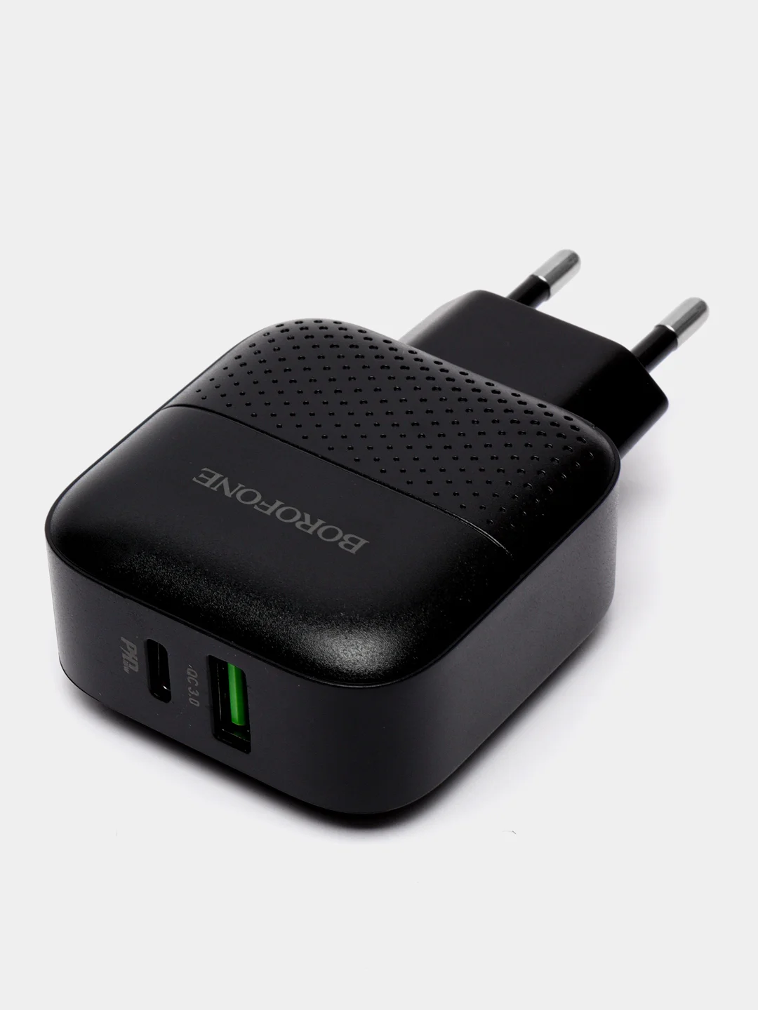 Черный зарядное устройство BOROFONE BA46A, USB, Type-C, быстрая зарядка 3.0, 3 A, 18W