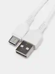 Белый usb Кабель micro USB 2.4A / Type-C 3A, Hoco X20, 3 метра