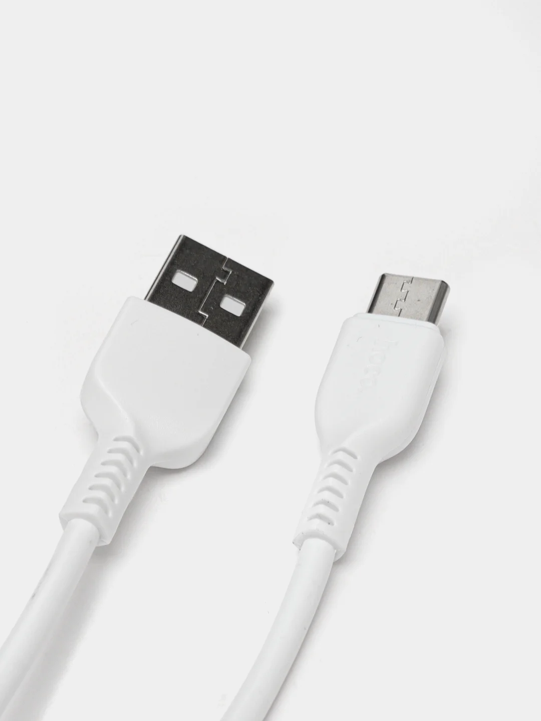 Белый usb Кабель micro USB 2.4A / Type-C 3A, Hoco X20, 3 метра