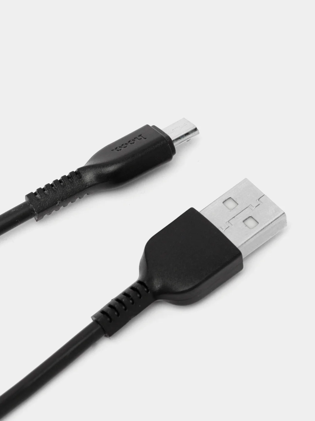 Черный usb Кабель micro USB 2.4A / Type-C 3A, Hoco X20, 3 метра