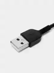 Черный usb Кабель micro USB 2.4A / Type-C 3A, Hoco X20, 3 метра