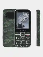 Черный мобильный телефон Maxvi P18, 3 SIM, С КАМЕРОЙ, ФУНКЦИЯ POWER BANK, АККУМУЛЯТОР 3200мАч