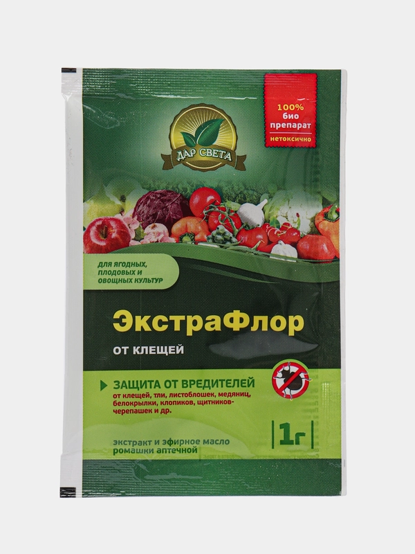 Биопрепарат от клещей "ЭкстраФлор №11", экстракт и масло ромашки аптечной, 1 г