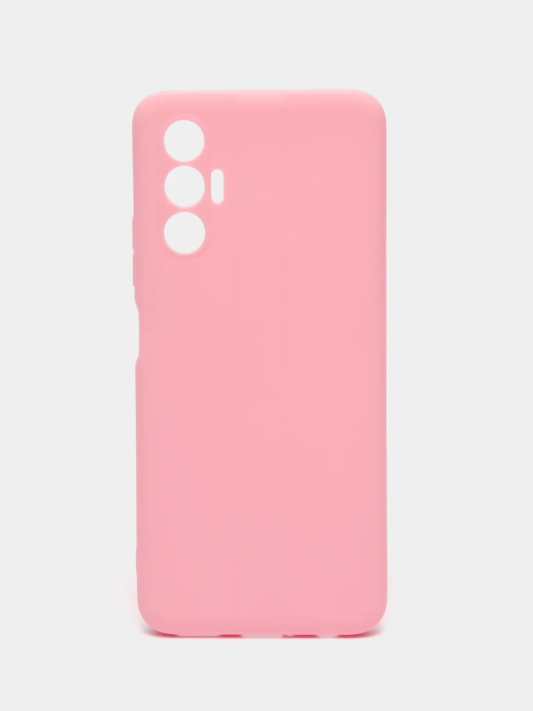Розовый чехол для Tecno Pova 3, силиконовый, цветной, матовый