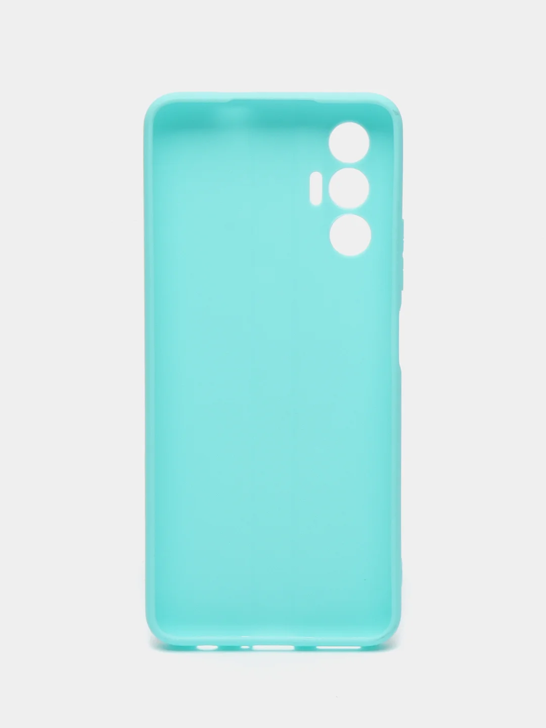Бирюзовый чехол для Tecno Pova 3, силиконовый, цветной, матовый