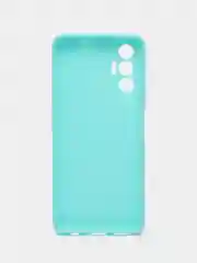 Бирюзовый чехол для Tecno Pova 3, силиконовый, цветной, матовый