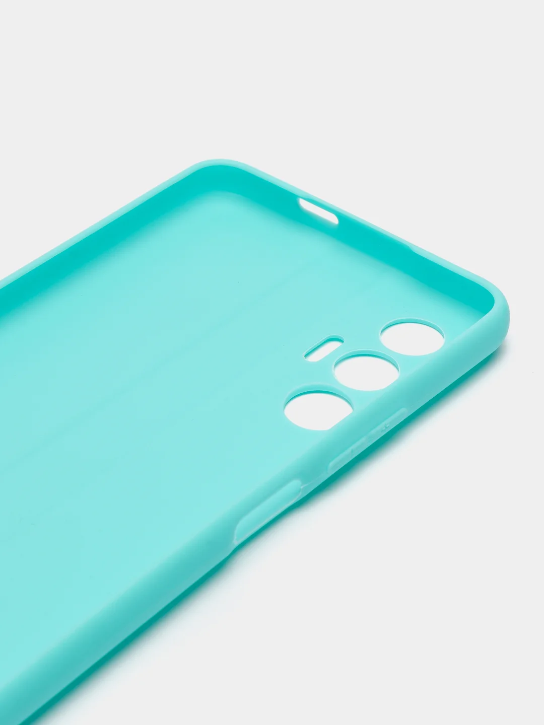 Бирюзовый чехол для Tecno Pova 3, силиконовый, цветной, матовый