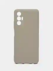 Серый чехол для Tecno Pova 3, силиконовый, цветной, матовый