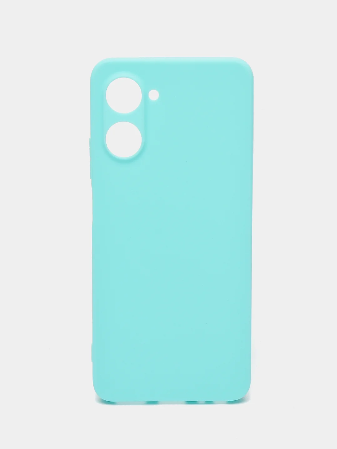 Бирюзовый чехол Realme 10 Pro (Реалми 10 Про), силиконовый, цветной, матовый