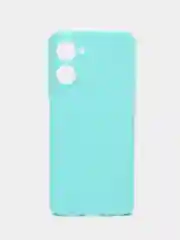 Бирюзовый чехол Realme 10 Pro (Реалми 10 Про), силиконовый, цветной, матовый